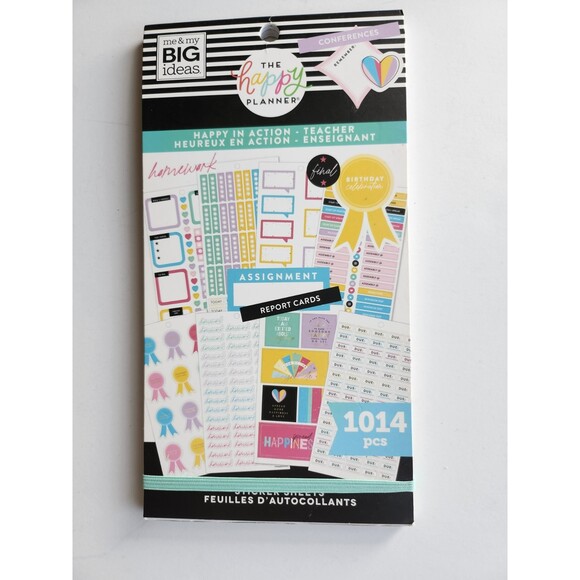 The Happy Planner Teacher Happy In Action, Planner Stickers B49 - Picture 1 of 6